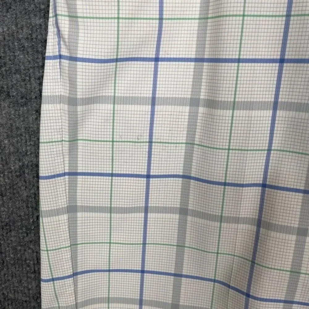 Nike Golf Shorts Mens‎ 32 Blue Green Grey Plaid Tech Performance Dri Fit Stretch